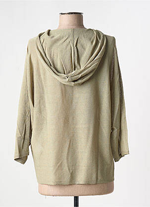 Pull coupe droite manches 3/4 vert YEST femme