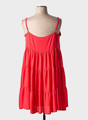 Robe mi-longue col rond fines bretelles rouge AN II VITO femme