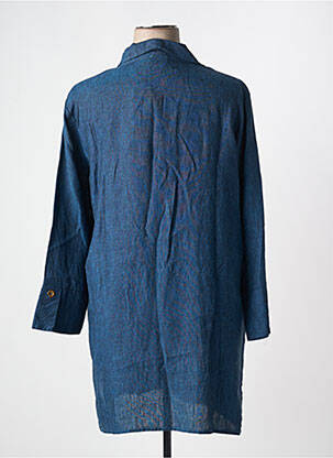 Robe mi-longue manches longues manches longues bleu YEST femme