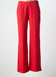 Pantalon droit taille élastique rouge YEST femme
