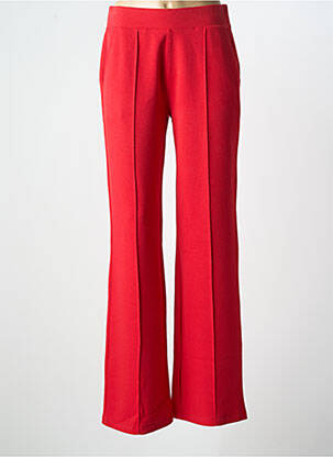 Pantalon droit taille élastique rouge YEST femme