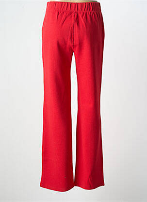 Pantalon droit taille élastique rouge YEST femme
