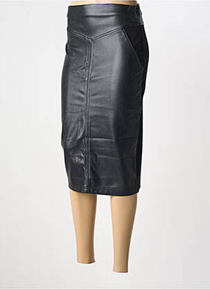 Jupe mi-longue fermeture zip latéral noir YEST femme