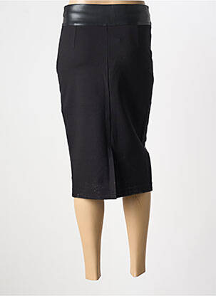 Jupe mi-longue fermeture zip latéral noir YEST femme