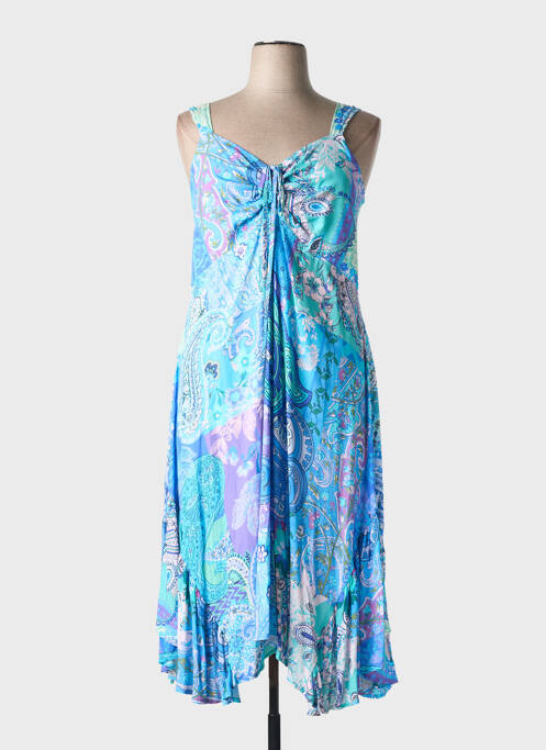 Robe mi-longue bleu AN II VITO pour femme