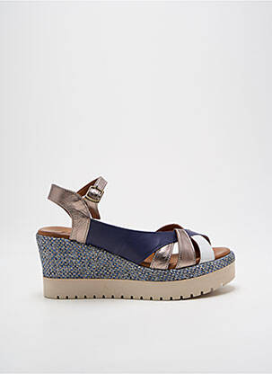 Sandales/nu pieds talon compensé talon de 7 à 9cm bleu LUNE & L'AUTRE femme