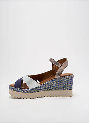 Sandales/nu pieds talon compensé talon de 7 à 9cm bleu LUNE & L'AUTRE femme