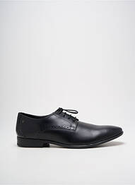 Derbies tissage satiné talon bas noir BASE LONDON homme