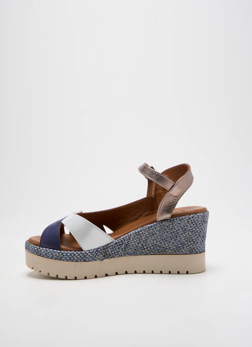Sandales/nu pieds talon compensé talon de 7 à 9cm bleu LUNE & L'AUTRE femme
