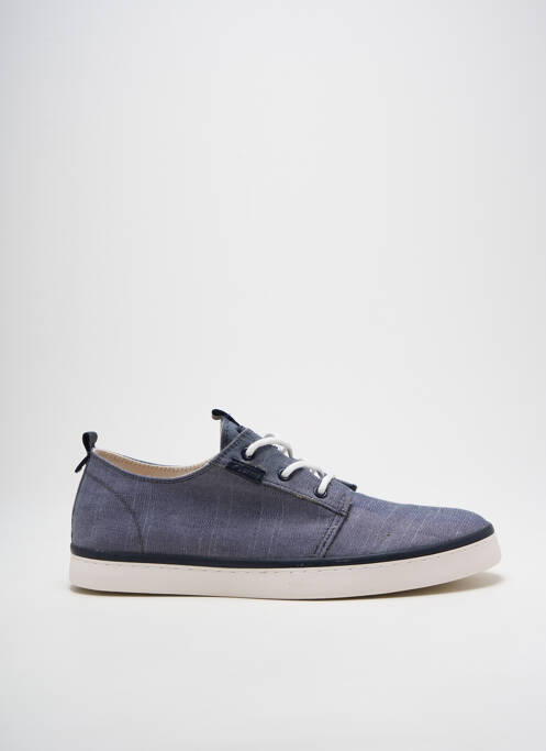 Baskets semelle amovible bout rond bleu PALLADIUM homme