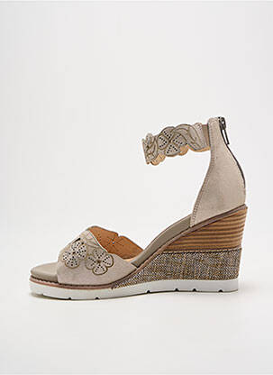 Sandales/nu pieds matière lisse talon de 7 à 9cm gris FUGITIVE BY FRANCESCO ROSSI femme