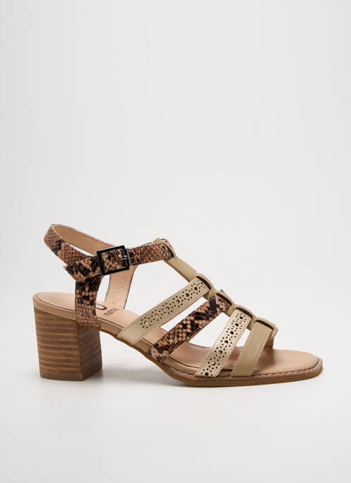 Sandales/Nu pieds marron FUGITIVE BY FRANCESCO ROSSI pour femme