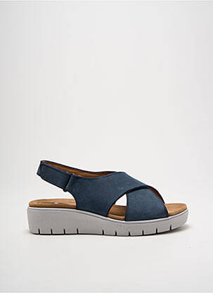 Sandales/nu pieds bout ouvert talon de 4 à 6cm bleu CLARKS femme