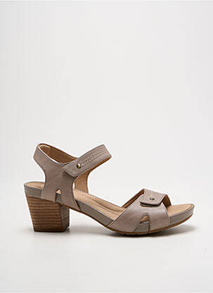 Sandales/nu pieds matière lisse talon de 4 à 6cm gris CLARKS femme