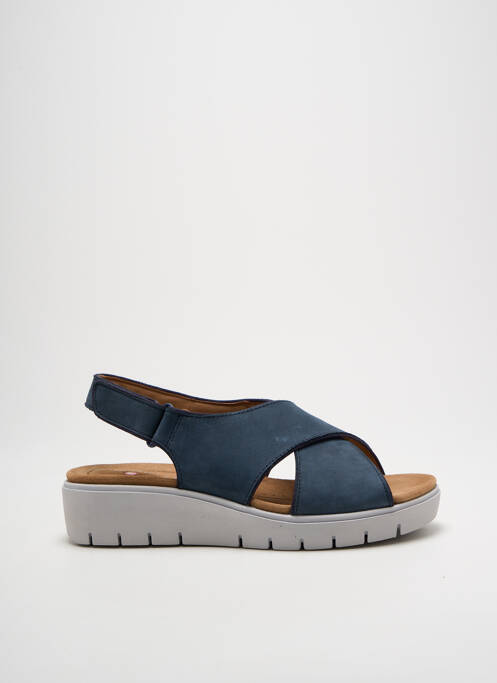 Sandales/nu pieds bout ouvert talon de 4 à 6cm bleu CLARKS femme