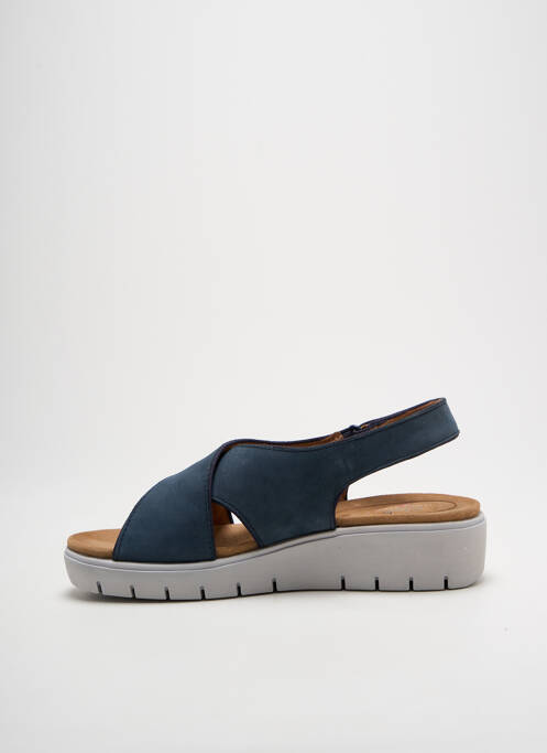 Sandales/nu pieds bout ouvert talon de 4 à 6cm bleu CLARKS femme