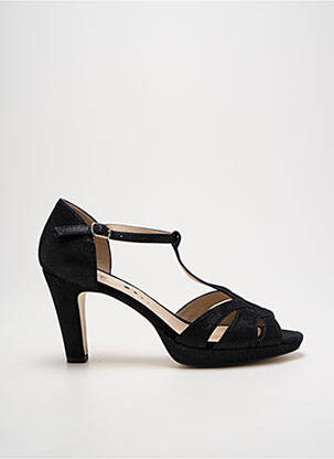 Sandales/nu pieds tissage satiné talon de 7 à 9cm noir OTESS femme