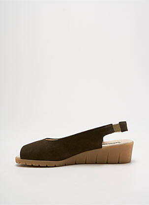 Sandales/nu pieds bout ouvert talon plat jusqu'à 3cm vert HIRICA femme