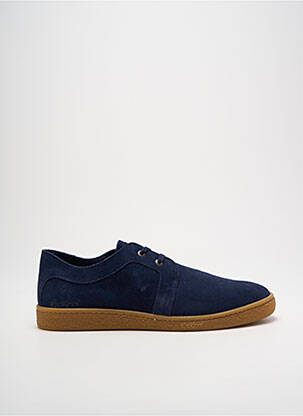 Baskets nubuck bout rond bleu KICKERS homme