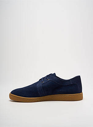 Baskets nubuck bout rond bleu KICKERS homme
