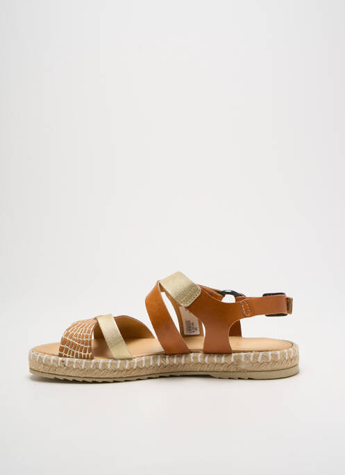 Sandales/nu pieds matière lisse talon plat jusqu'à 3cm or MKD femme