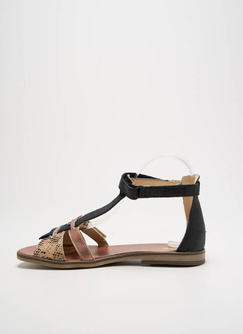 Sandales/nu pieds chiquet talon plat jusqu'à 3cm noir CATIMINI femme
