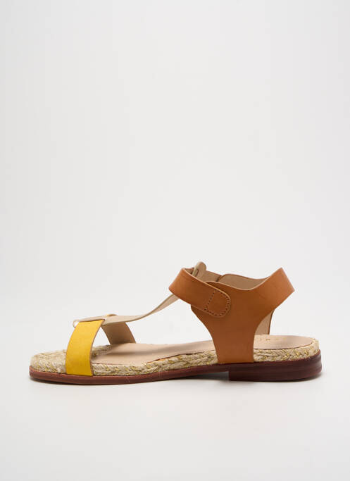 Sandales/nu pieds chiquet talon plat jusqu'à 3cm jaune ARMISTICE femme