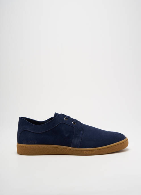 Baskets nubuck bout rond bleu KICKERS homme