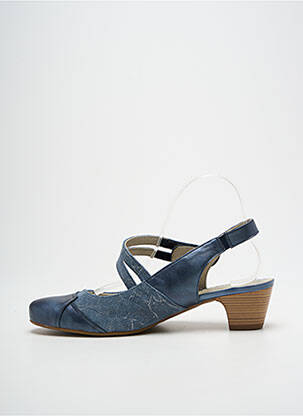Sandales/nu pieds talon bottier talon de 4 à 6cm bleu J.METAYER femme