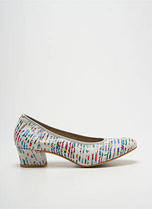 Ballerines impression talon plat jusqu'à 3cm blanc PERLATO femme