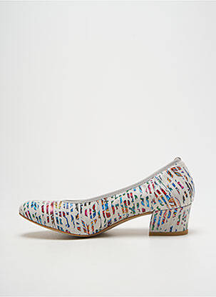 Ballerines impression talon plat jusqu'à 3cm blanc PERLATO femme