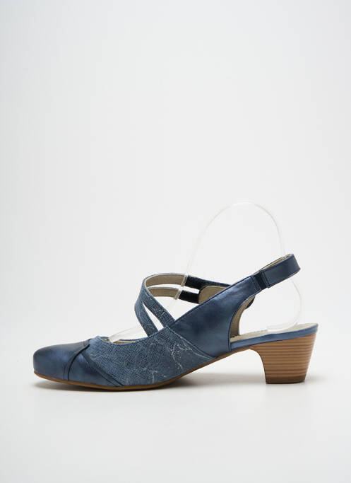 Sandales/nu pieds talon bottier talon de 4 à 6cm bleu J.METAYER femme