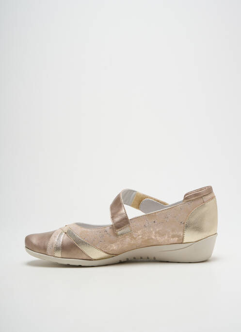 Ballerines semelle amovible talon plat jusqu'à 3cm or J.METAYER femme