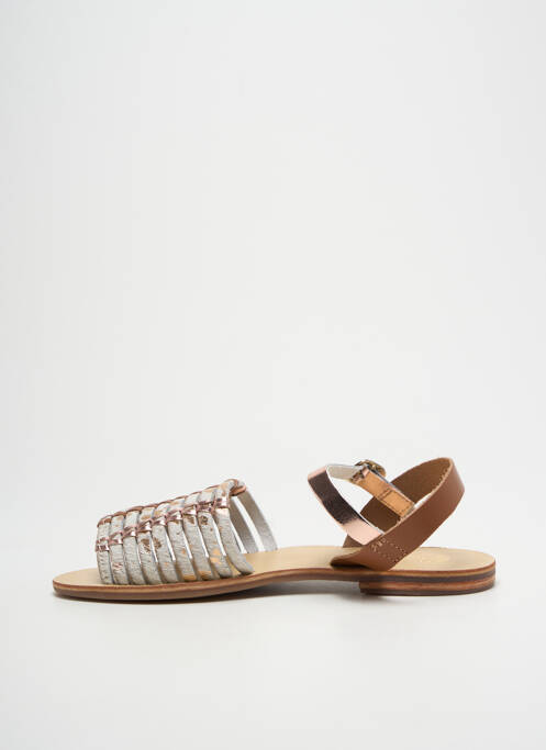 Sandales/nu pieds chiquet talon plat jusqu'à 3cm marron GIOSEPPO femme