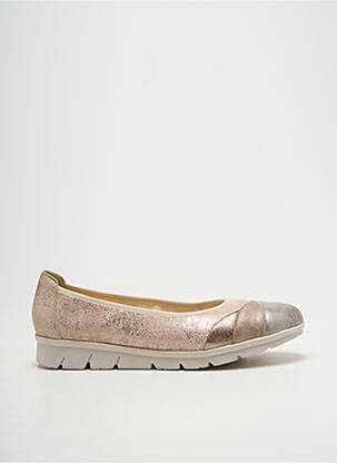 Ballerines semelle amovible talon plat jusqu'à 3cm or PEDI GIRL femme