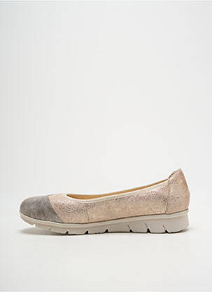 Ballerines semelle amovible talon plat jusqu'à 3cm or PEDI GIRL femme