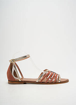 Sandales/nu pieds chiquet talon plat jusqu'à 3cm or L'ATELIER TROPÉZIEN femme