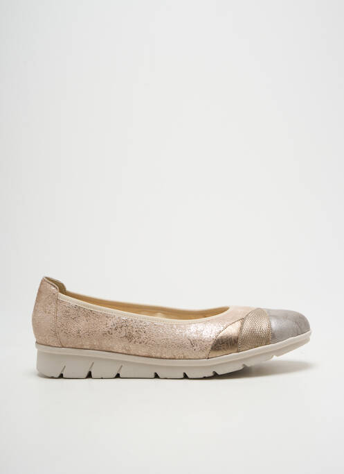 Ballerines semelle amovible talon plat jusqu'à 3cm or PEDI GIRL femme