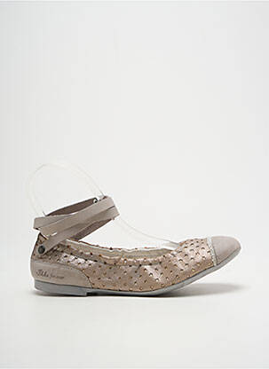 Ballerines bout rond talon plat jusqu'à 3cm gris IKKS femme