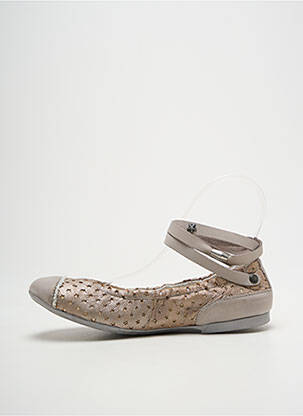 Ballerines bout rond talon plat jusqu'à 3cm gris IKKS femme