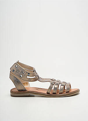 Sandales/nu pieds tissage satiné chiquet or RAMDAM fille