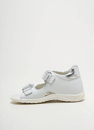 Sandales/nu pieds tissage satiné bout ouvert blanc WALKEY fille