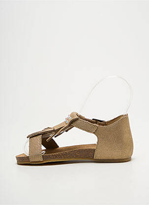 Sandales/nu pieds tissage satiné bout ouvert or REQINS fille