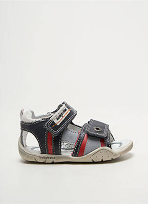 Sandales/nu pieds tissage satiné bout ouvert noir BABYBOTTE garçon