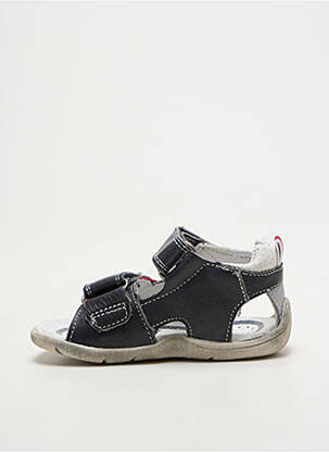 Sandales/nu pieds tissage satiné bout ouvert noir BABYBOTTE garçon