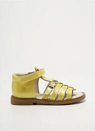 Sandales/nu pieds tissage vernis chiquet jaune GBB fille