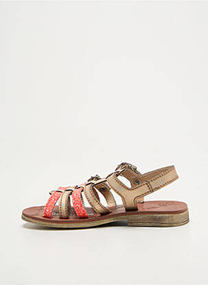 Sandales/nu pieds tissage tissage pailleté chiquet rose GBB fille