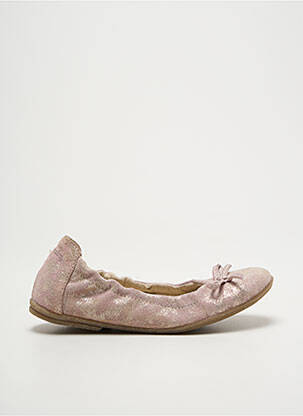Ballerines tissage satiné bout rond rose RAMDAM fille