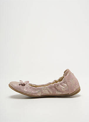 Ballerines tissage satiné bout rond rose RAMDAM fille