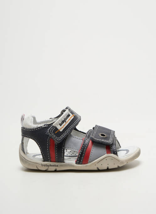 Sandales/nu pieds tissage satiné bout ouvert noir BABYBOTTE garcon